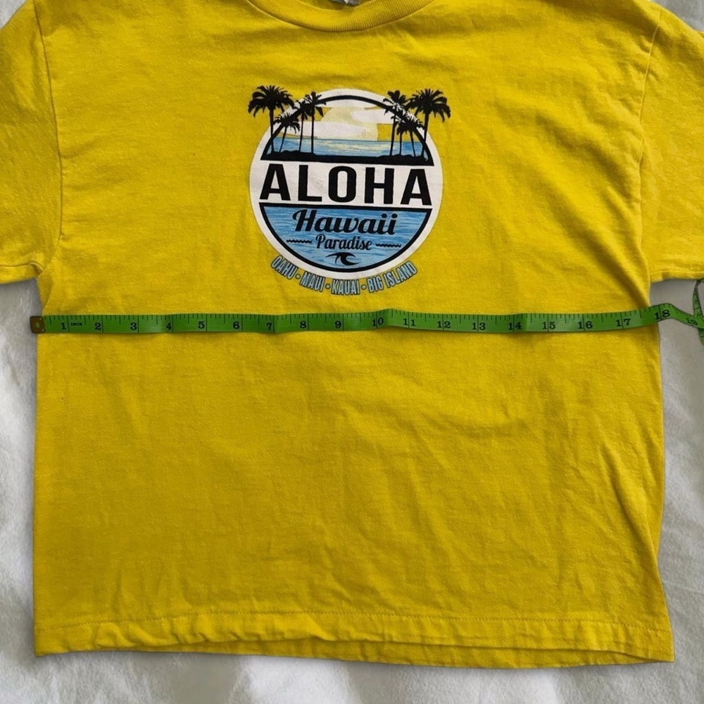 Aloha Hawaii Yellow Graphic T-Shirt - Picture 4 of 4